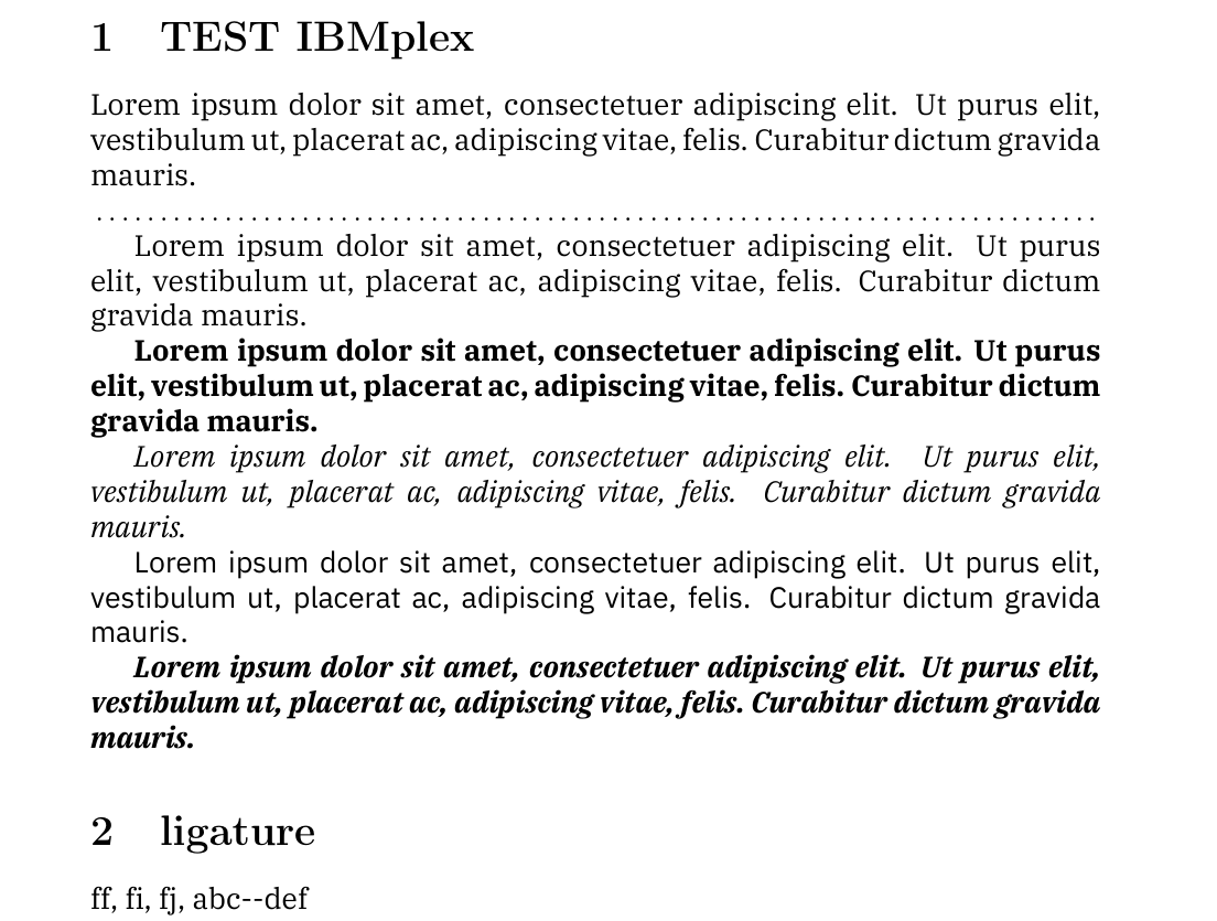 IBMPlex Font Example